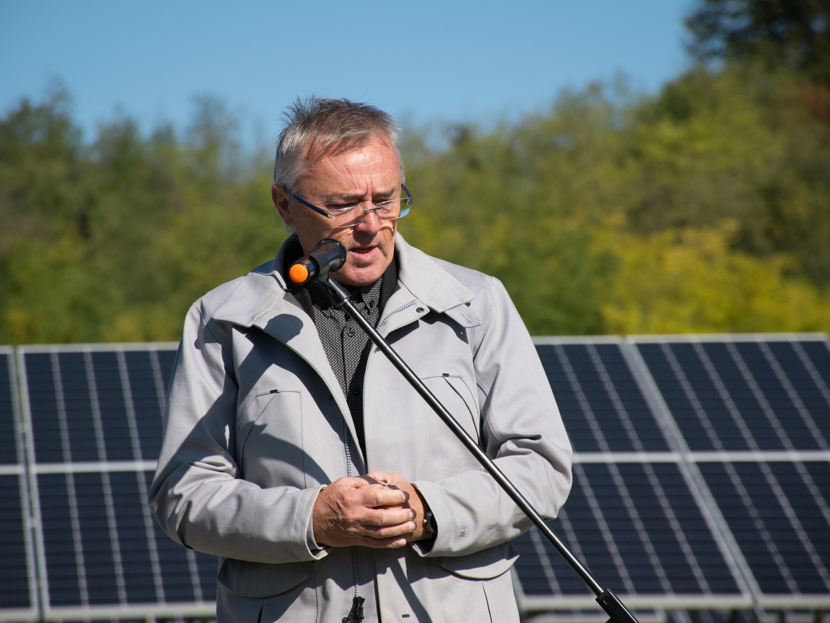 Hargitai János országgyűlési képviselő. Fotó: dr. Tárnai Márta Hargitai János a villánykövesdi napelempark megnyitóján / Astrasun