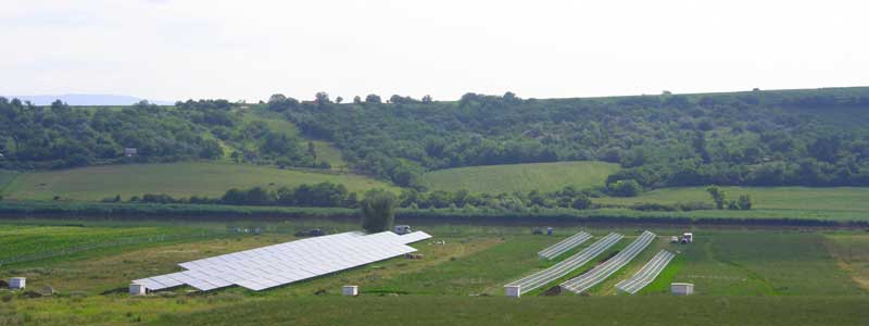 Astrasun / solar power plant under construction at Bicske