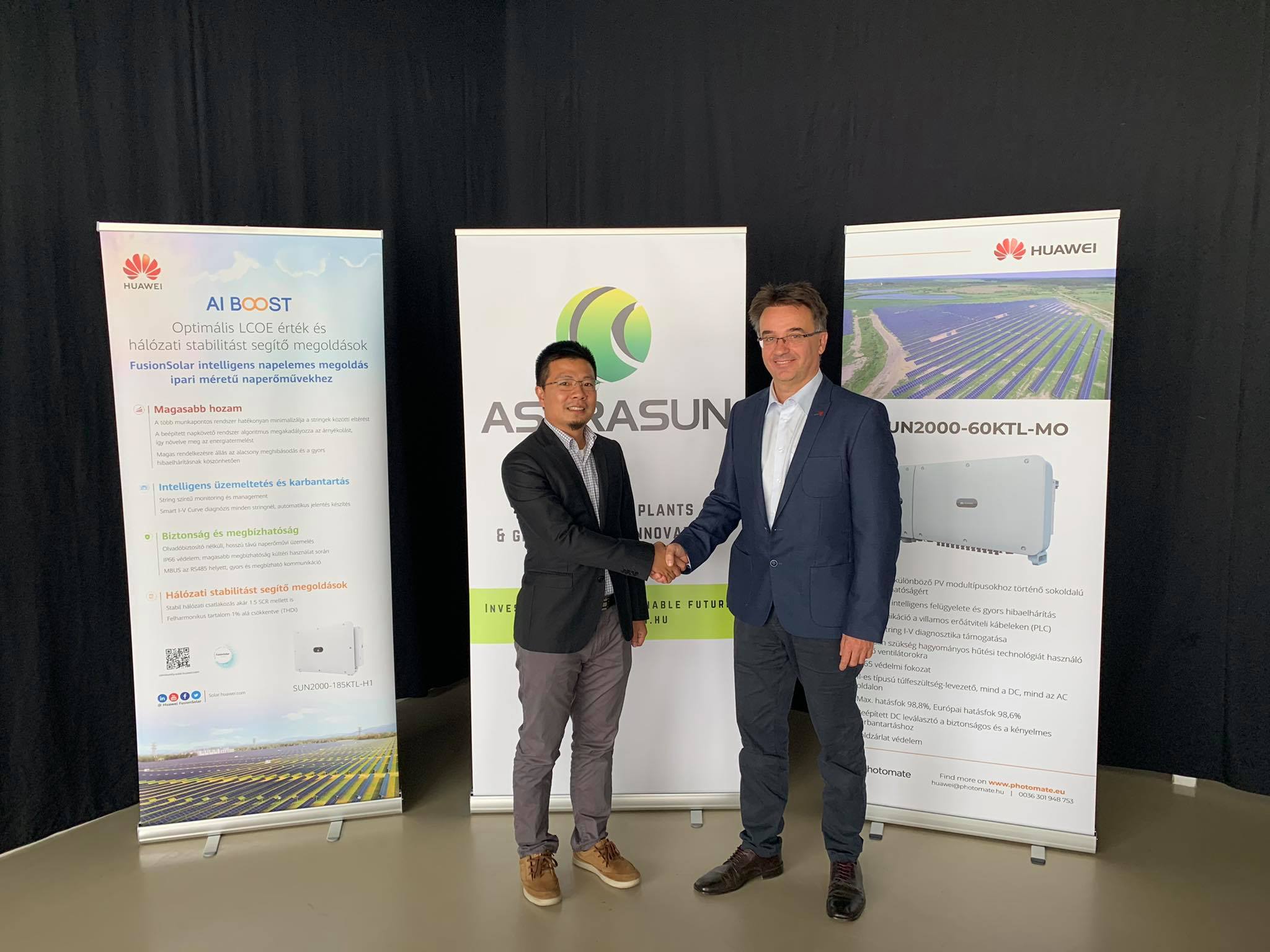 Beginning of Huawei / Astrasun cooperation - Sam Zheng, dr. Attila Keresztes